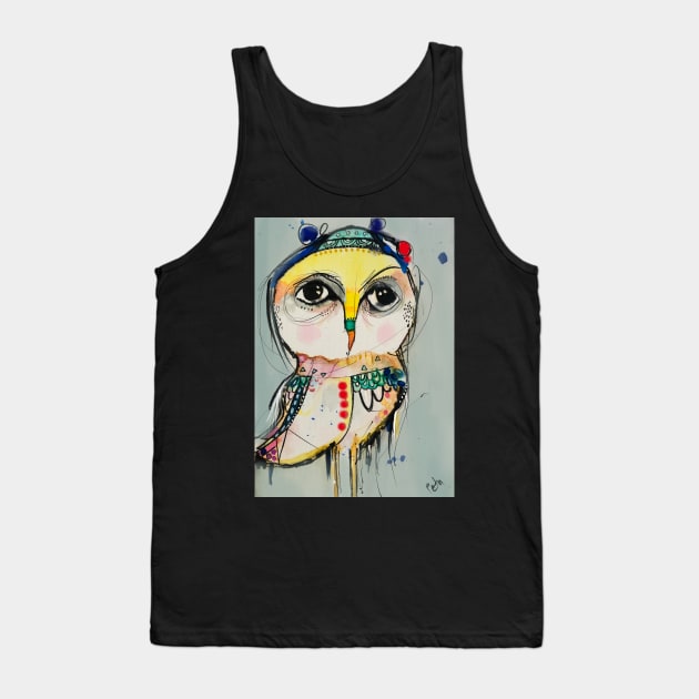 Whimsical owl, Tank Top by atep